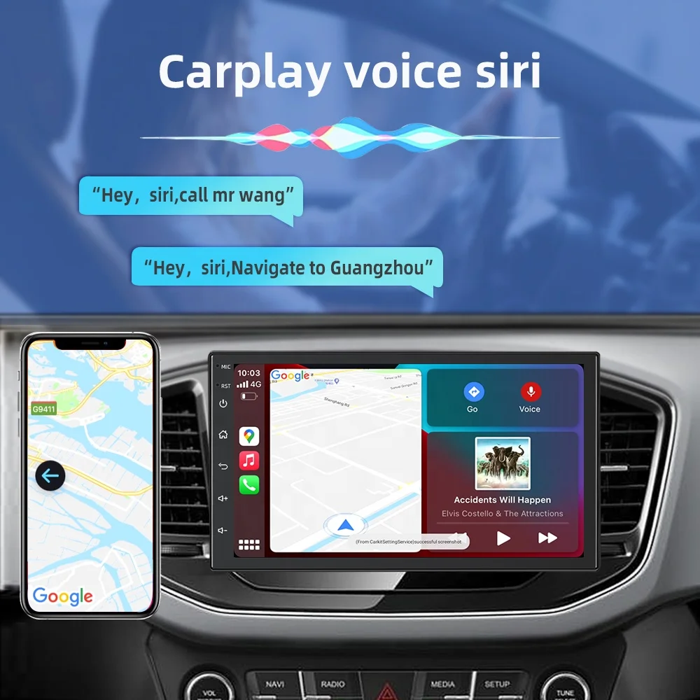 STLFUniversal 7 بوصة أندرويد 13 4-64GB شاشة تعمل باللمس 4-Core 2 Din راديو ستيريو للسيارة لاسلكي Carplay GPS WiFi BT #4