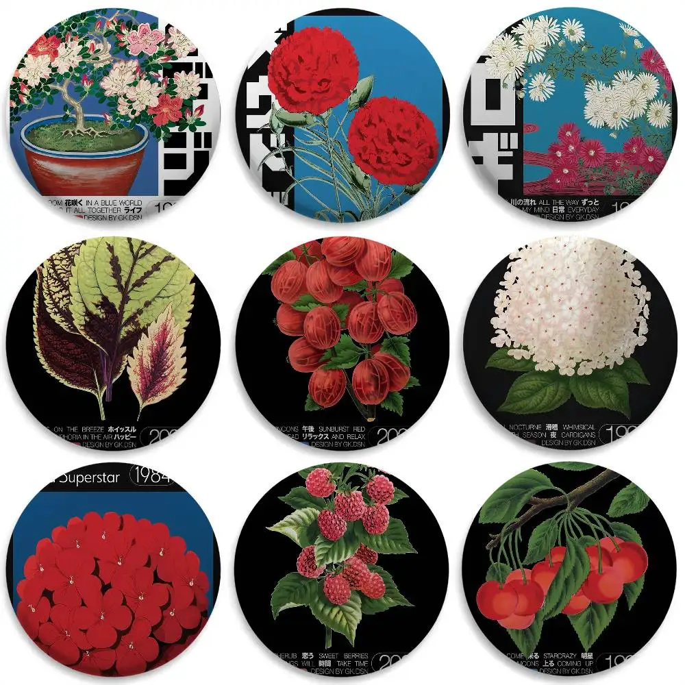 

G-George Kempster Art INS Badges Round Exquisite Badge Brooches Creative Pins For Clothes Hat Backpack Gift Accessories