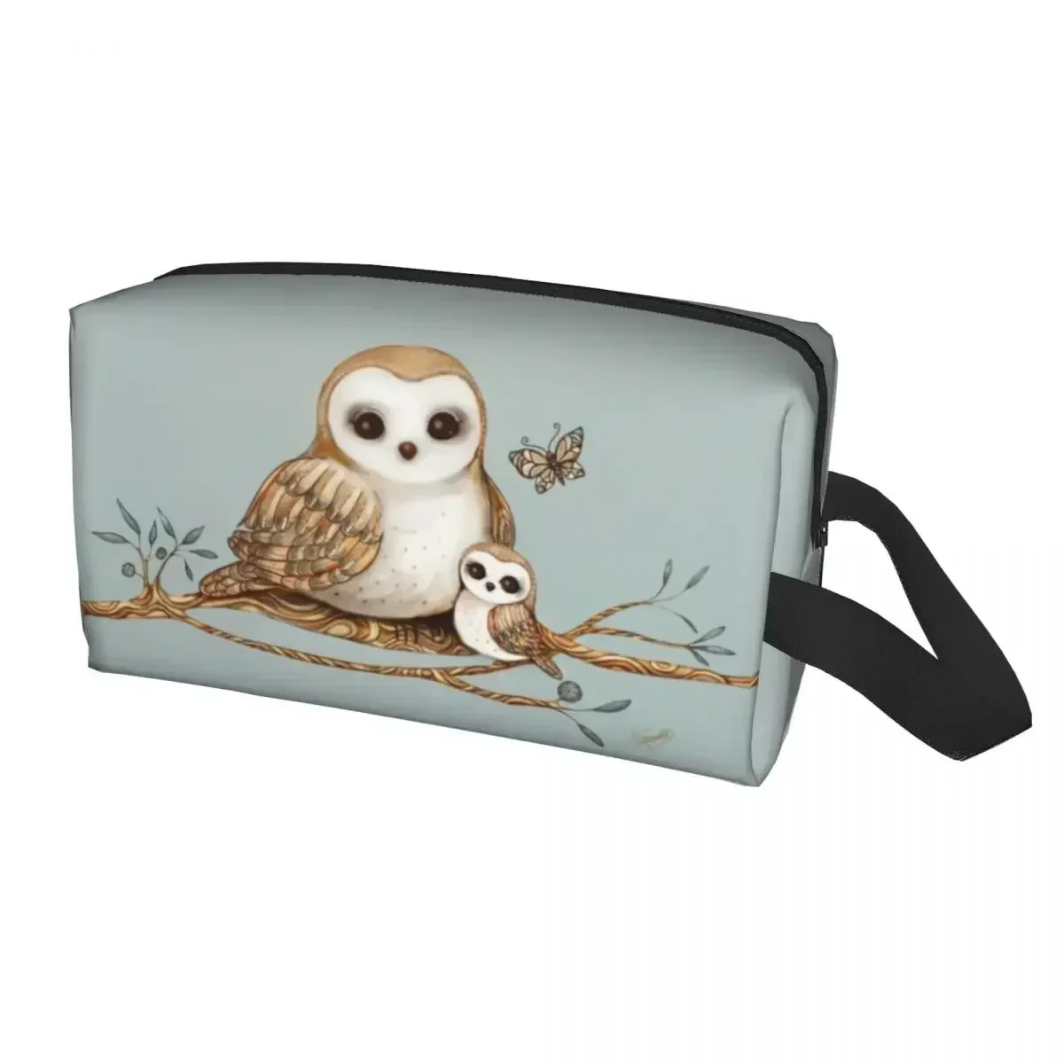 

Fashion Barn Owl Travel Toiletry Bag for Women Wildlife Bird Makeup Cosmetic Organizer Beauty Storage Dopp Kit