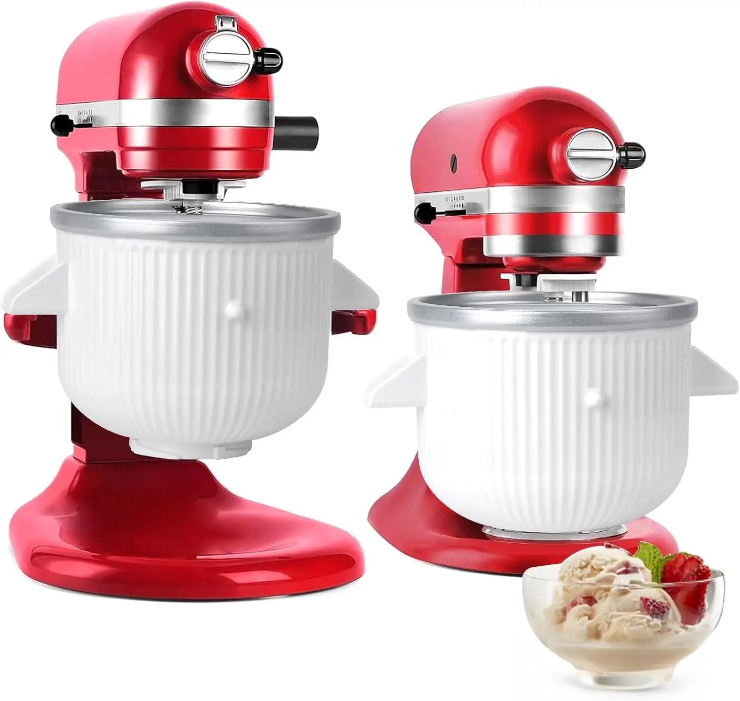 

Ice Cream Maker Attachment for Stand Mixer,2-Quart Yogurt - Ice Cream & Sorbet Gelato Maker,Fits 4.5 5 6 7qt Stand Mixer