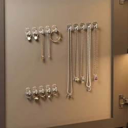 5pcs jewelry organizer hanging rack on the wall mini rows of necklace hooks mirror cabinet wall hanging hair jewelry hand jewelr