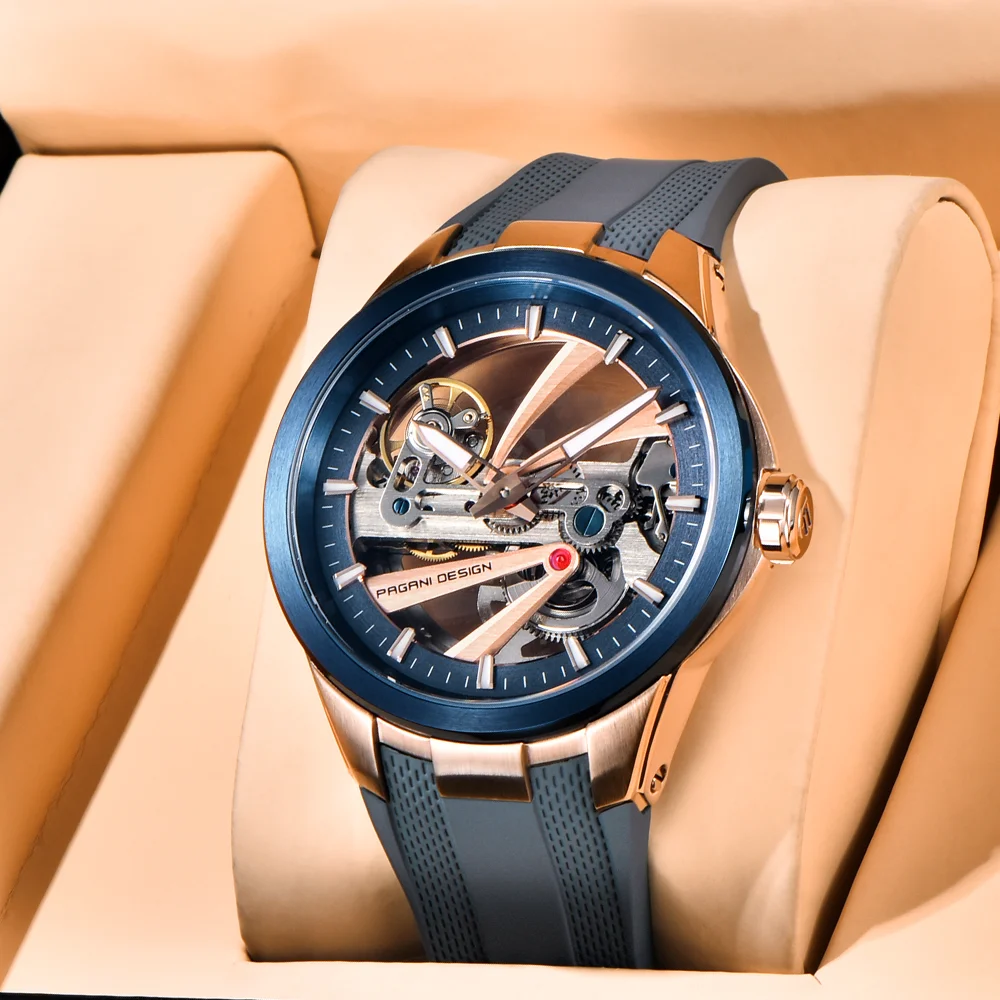PAGANI DESIGN 2026 Alien Hollow Tourbillon Luxury Men Mechanical Watch Transparent Movement Sapphire Glass Men Automatic Watches