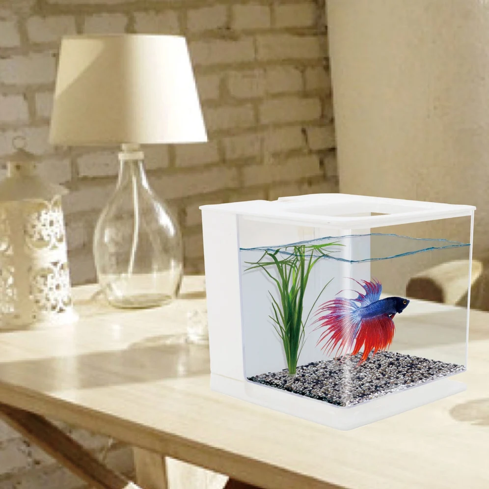 ABKO-Betta Fish Tank Aquarium Fish Tank Easy to Change the Water Acrylic Plastic Fish Tank Self-Cleaning Small Fish Tank - Image 5