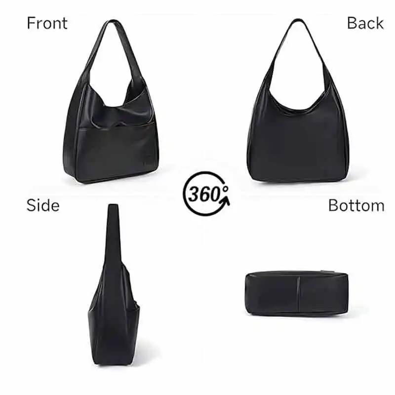 TOUB039 sacola de couro feminina, bolsa de ombro retrô, bolsa Hobo