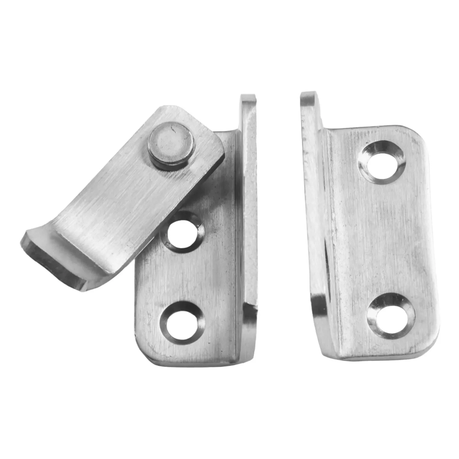 Punch free Door Bolt Lock Silver Wardrobe Bracket Hasp Buckle Garage Hardware Latch Repair Replacement Security