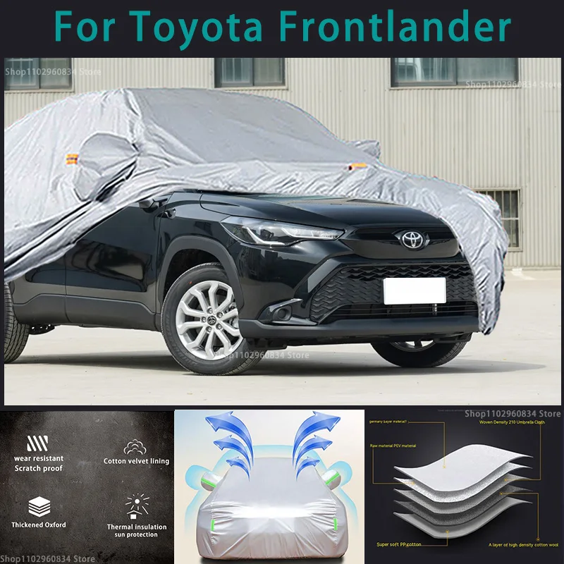 For Toyota Frontlander 210T Full Car Covers Outdoor Sun uv protection Dust Rain Snow Protective Anti-hail car cover Auto cover