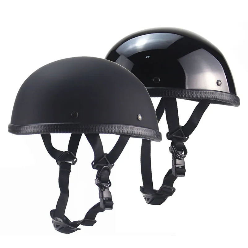 Retro Ultralight Half Helmet Matte Black Cruise Motorcycle Half Face Helmet Vintage Harley Helmets Scooter Motorcycle Accessory.