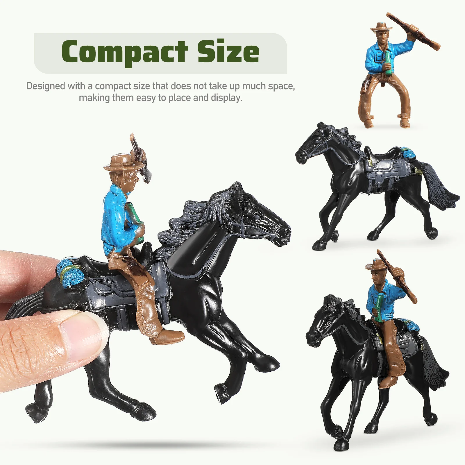 Horse Riding Model Cowboy Figurine Action Figure Toys Kids Character Models Figures Decorations Little Toddler