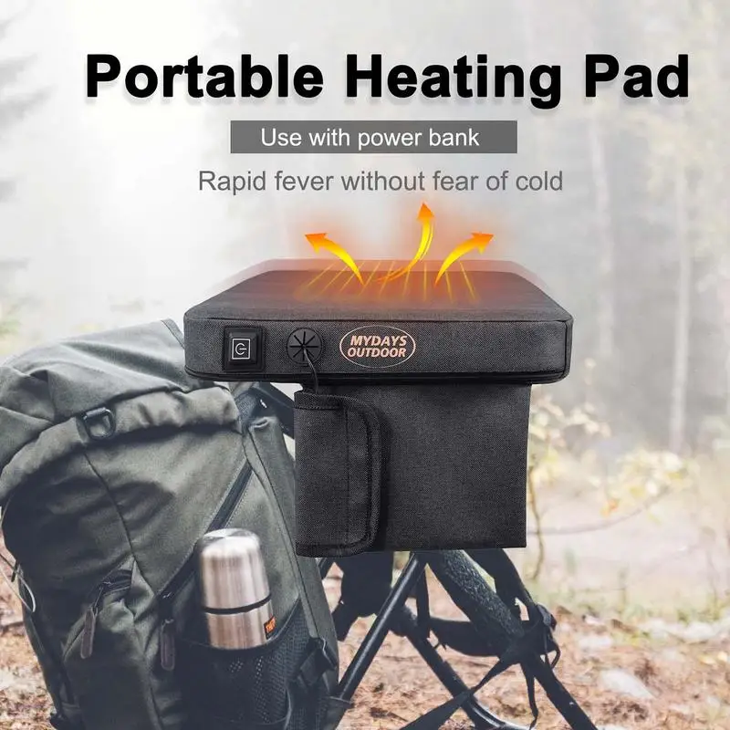 Outdoor Camping USB Heated Cushions Fall And Winter Moisture-proof Freezing Stadium Heating Cushions Fishing Cushions supplies