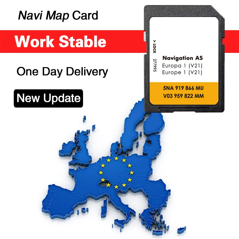 Reino Unido Europa Cartão SD 32GB Navegação GPS Mapa Versão 2025 Mais Novo 5NA 919 866 MU para VW Tiguan AS V22