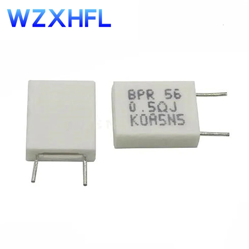 Résistance de ciment céramique non inductive, 10 pièces, BStore 56, 5W, 0.001, 0.1, 0.15, 0.22, 0.25, 0.33, 0.5 ohm, 0,1 R, 0,15 R, 0,22 R, 0,25 R, 0,33 R, 0,5 R