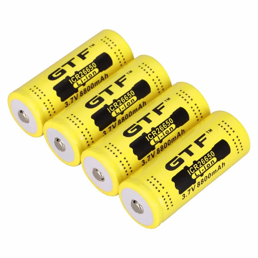 26650 Li-ion Rechargeable Battery, 8800mAh 3.7V 50A Cell for 26650A Part, High Drain Replacement Battery Pack Power Cell