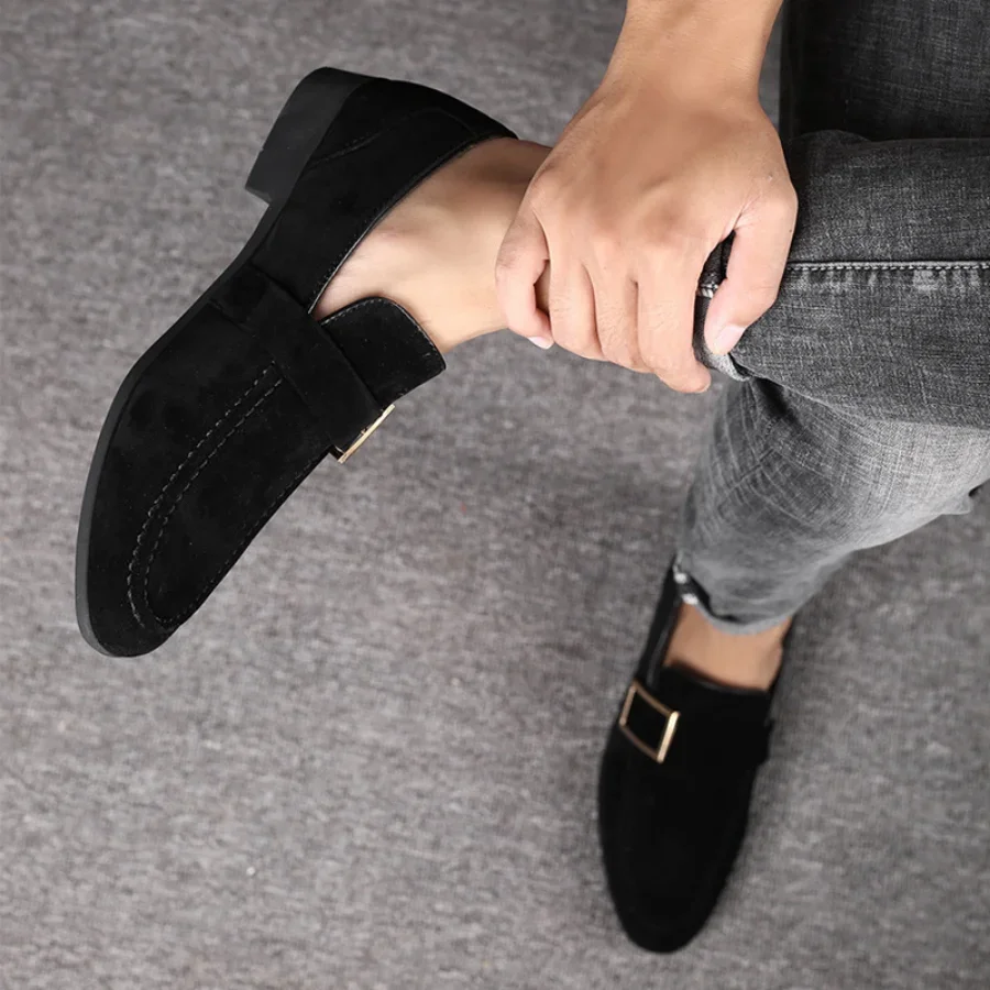 Spring New Mens Casual Business Shoes Loafers Men Dress Shoes Faux Suede Driving Shoes Fashion Formal  for Men Sneakers