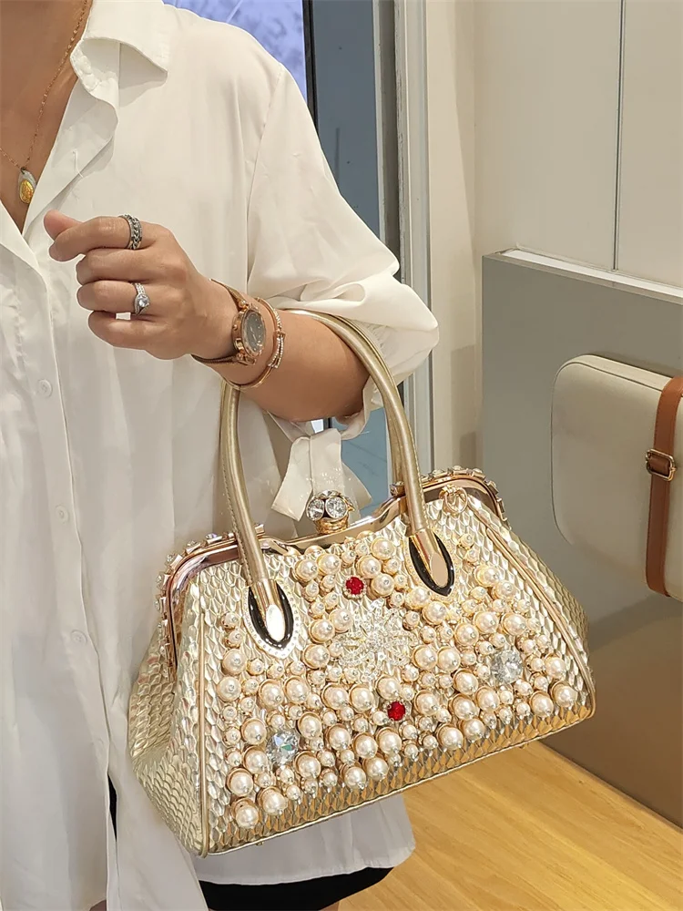 

Восстанавливаемая кожаная сумка со встроенными бриллиантами, большая сумка на одно плечо для женщин Sli Personali Briti Sle