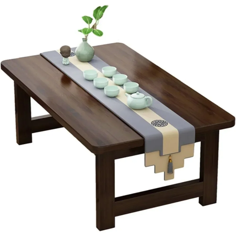 Foldable Small Table Coffee Tea Room Table Bedside Computer Desk Folding No Assembly Required Suitable For Tatami Tea Room Balco