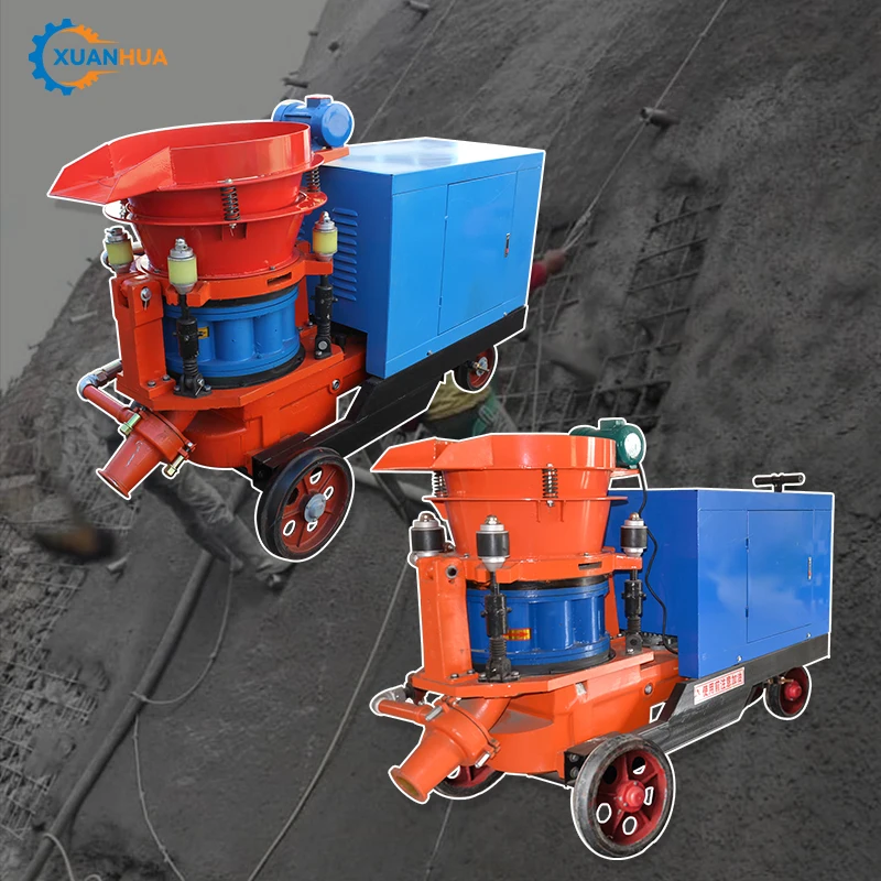 رذاذ الملاط الخرساني الرطب بندقية الرمي المحمولة آلات التجصيص Shotcreting الاسمنتية للألغام