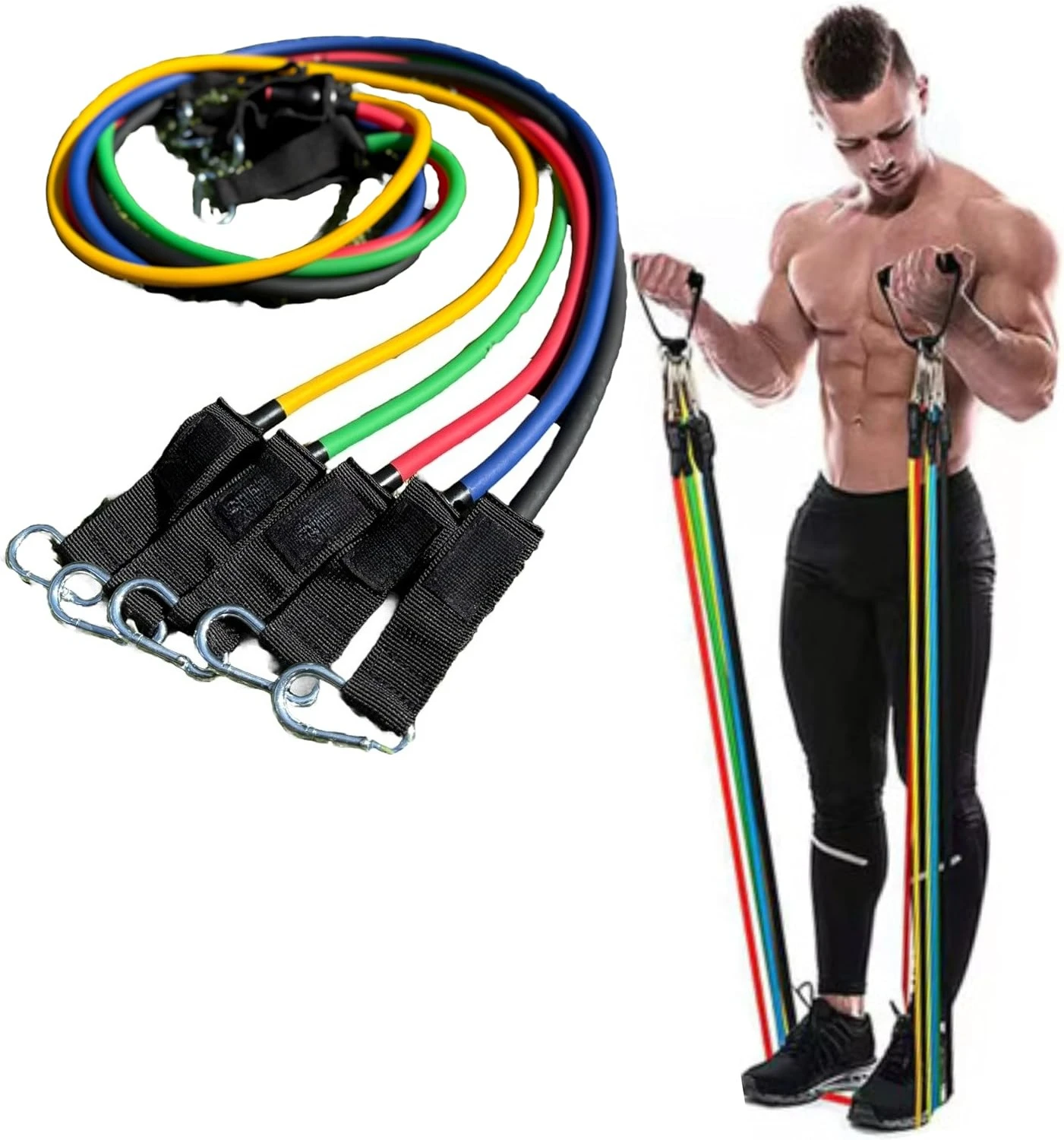 

Multifunctional Pull - Up Rope Set Elastic Rope Fitness Training Equipment for Men and Women Yoga Pull - Up Rope Set