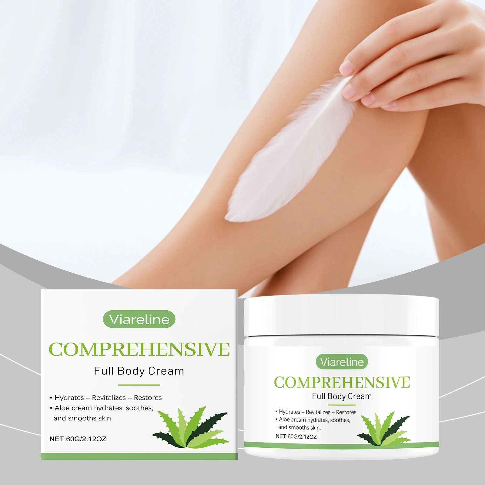 

Aloe Vera Moisturizing Cream Daily Hydration Care Gentle Nourishes Soft Smooth Body Skin Enhances Skin Softness & Comfort