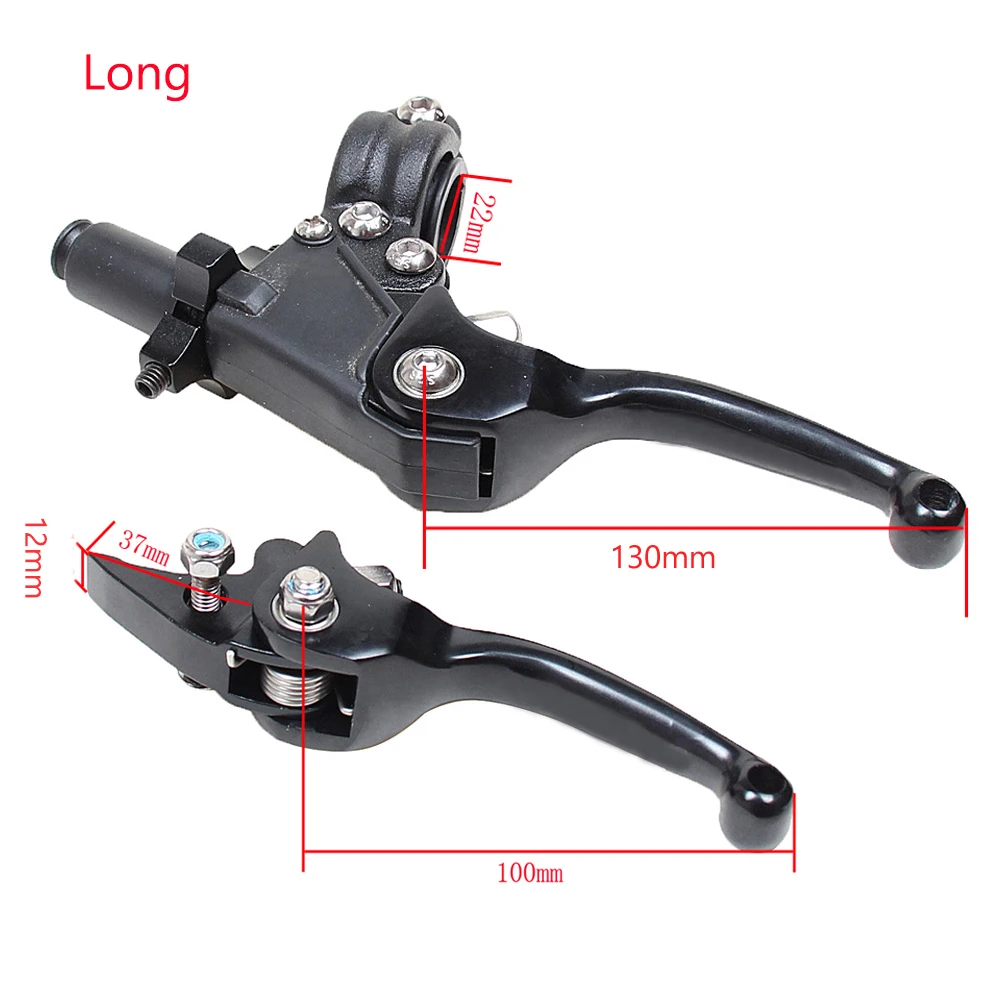 Motorcycle Folding Brake Clutch Lever With Front Pump For CRF KLX YZF RMZ Dirt Bike 100 130mm Hydraulic Master Cylinder Levers