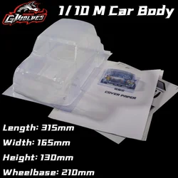 1/10 Mk1 klasik M araba kabuk PVC RC araba vücut için 210mm dingil mesafesi 165mm genişlik temiz vücut MST TAMIYA CARTEN 3R M araba