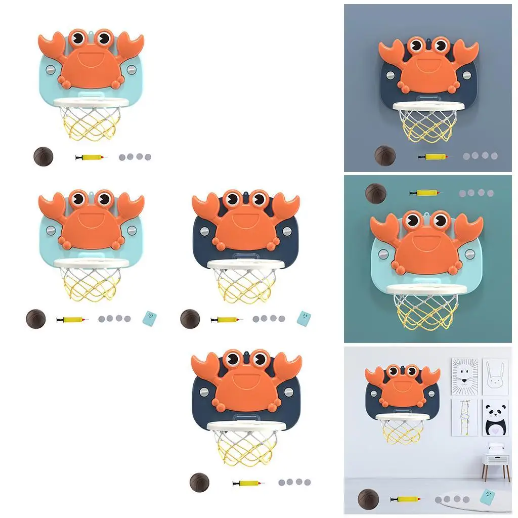 Suction Cup Basketball Hoop with Inflatable Pump Accessories Over The Sports Gym Game Activities Toy Set for Kids