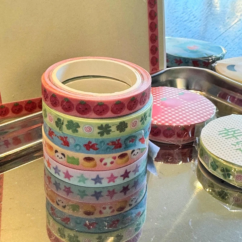 

Cute Mini Y2K Washi Tape Goldfish Star Scrapbooking Journal Decorative Adhesive Tapes DIY Material Sticker Stationery