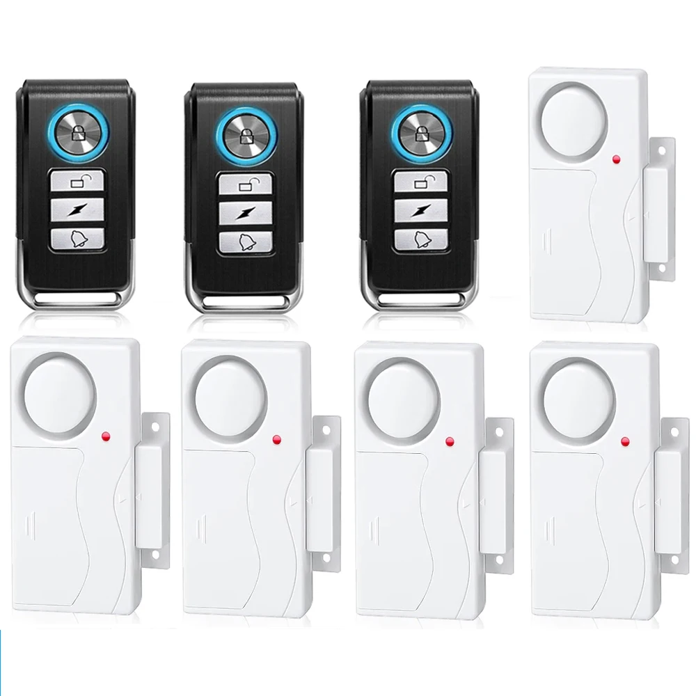 Elecpow Door Window Burglar Alarm Sensor Wireless Remote Control Anti-Theft Alarm System Kit Home Security Door Open Detectors