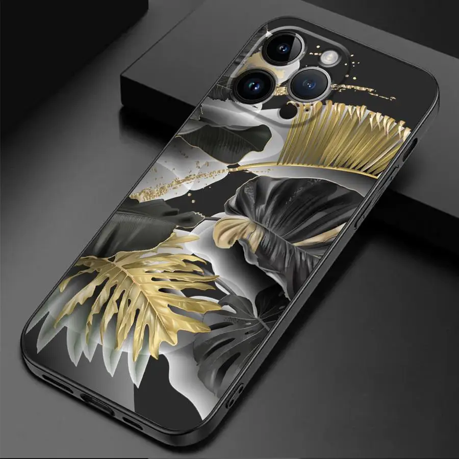 Flower Marble Phone Case for Google Pixel 7a 6a 7 Pro 6 Pro 8 Pro 8a Cover Shockproof Bag Black Soft