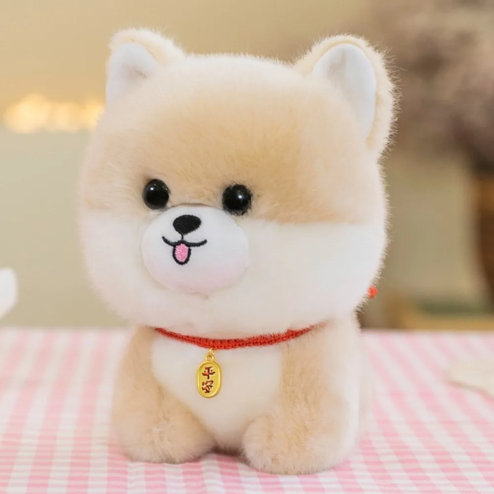 Kawaii Fluffy Shiba Inu Hundespielzeug, 20 cm, lebensechte weiche Welpen-Plüschtiere für Mädchen und Jungen, Unisex-Geschenke