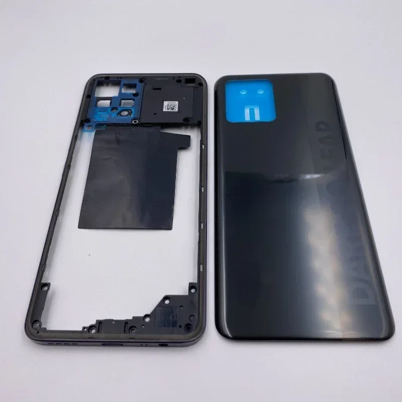 Middle Frame Housing Bezel +Battery Cover Rear Door Housing Back Case Replace for Oppo Realme 8 4G RMX3085