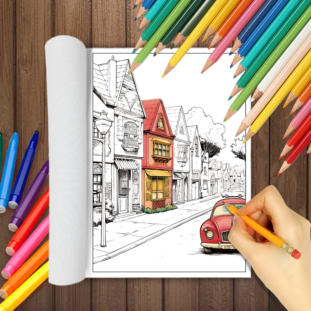 1pc, Retro Coloring Book, Teenagers Coloring Book, 30 Different Patterns, 100gsm Thick Paper, Stress Relief, Birthday Gift image 4