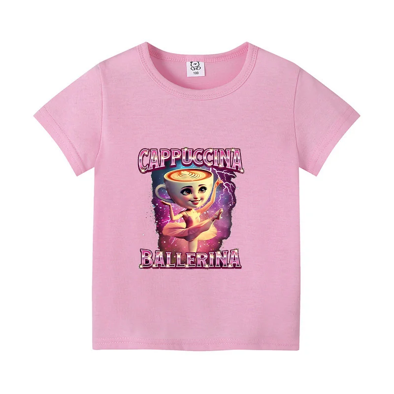 이탈리아 Brainrot Baby Boys 소녀 반팔 티셔츠 재미 있은 동물 Meme 여름 코튼 탑 의류 Tung Tung Sahur 캐주얼 티