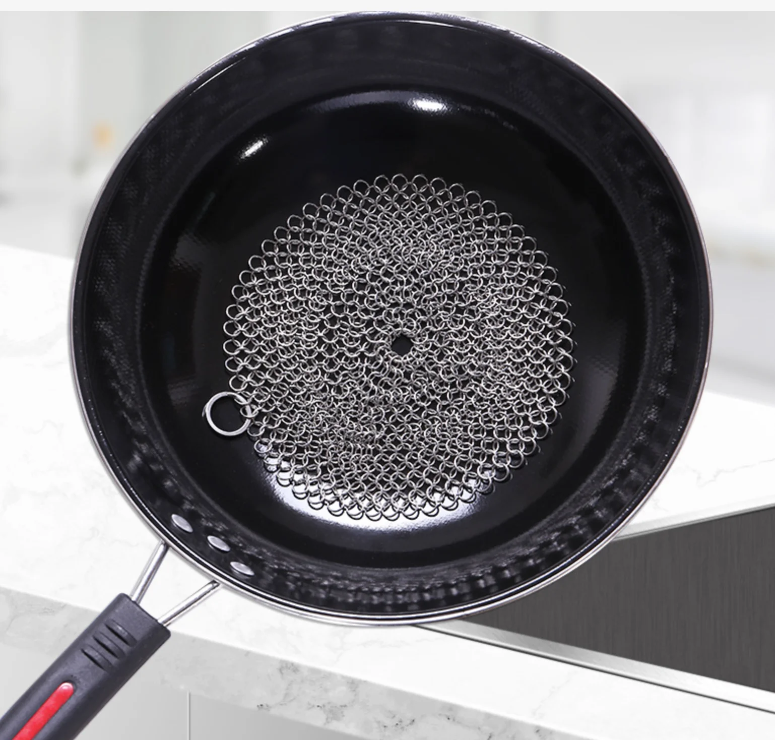 3 Size Kitchen Cleaning Stainless Steel Cleaner Scrubber  Reusable Washing Net Rust Pot Remover Cleaning Tool for Home
