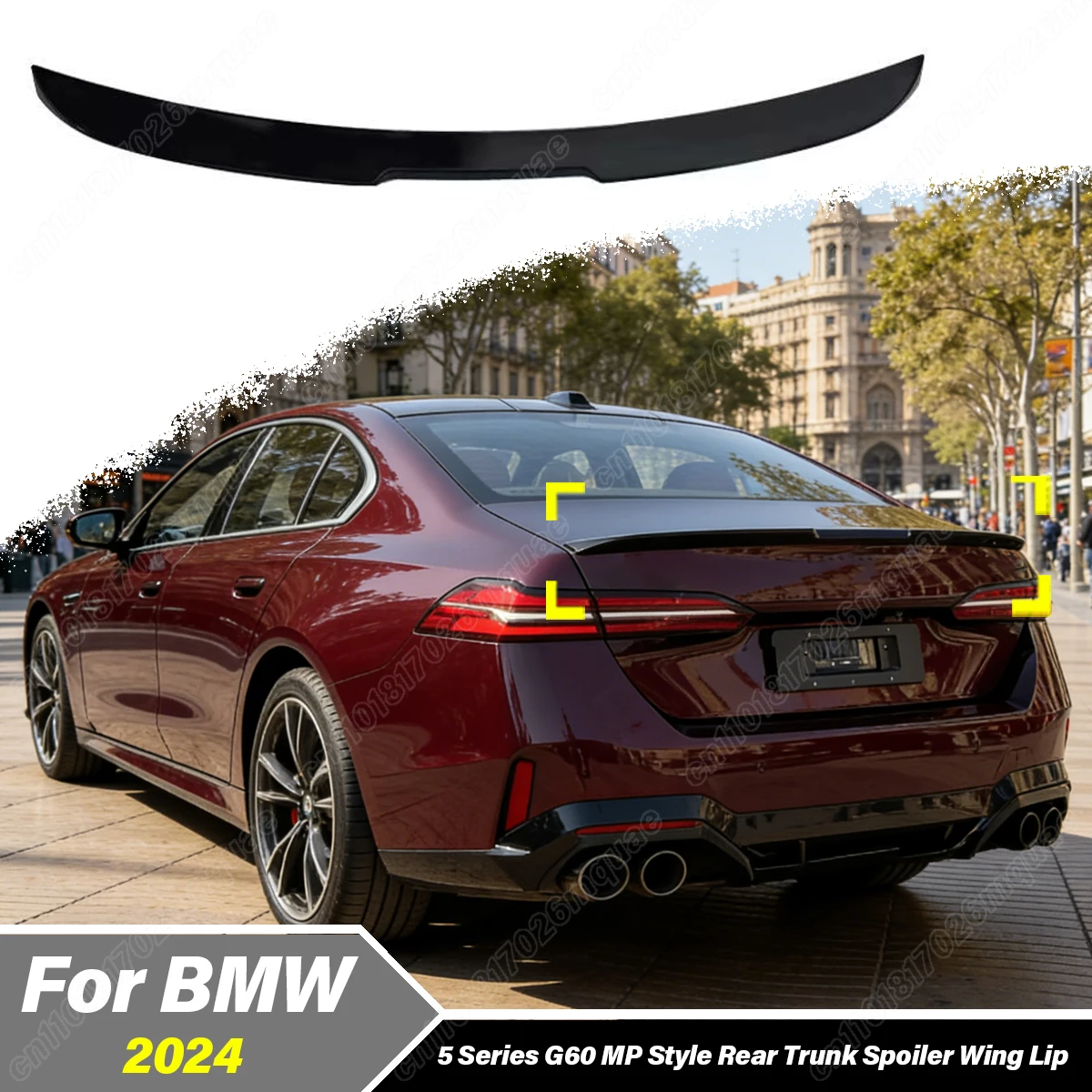 

For BMW 5 Series G60 2024 MP Style Automobile Rear Middle Spoiler Board Tail Fixed Wing Modification Decoration Accessories Kit