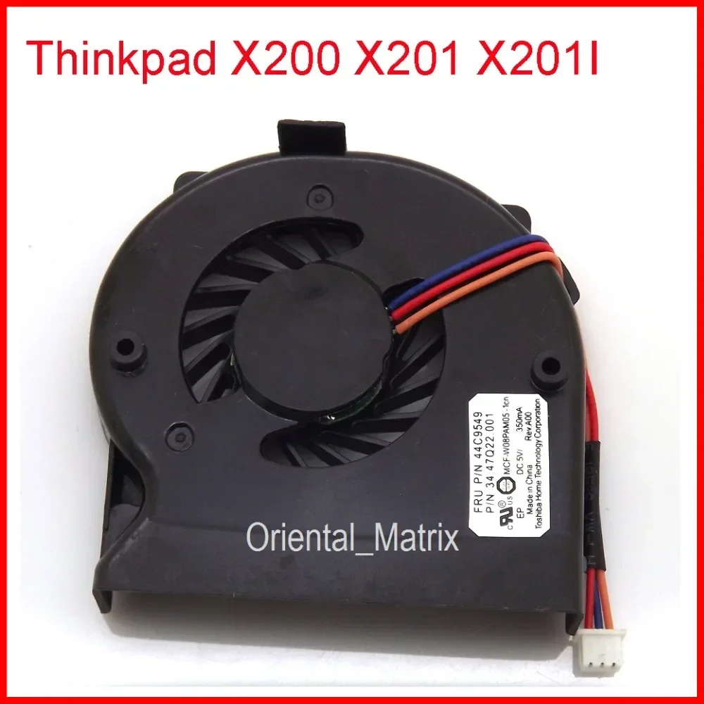 New MFC-W08PAM05-1CN DC5V 0.35A 3Pin For IBM Lenovo Thinkpad X201 X201I X200 Laptop CPU Cooler Cooling Fan