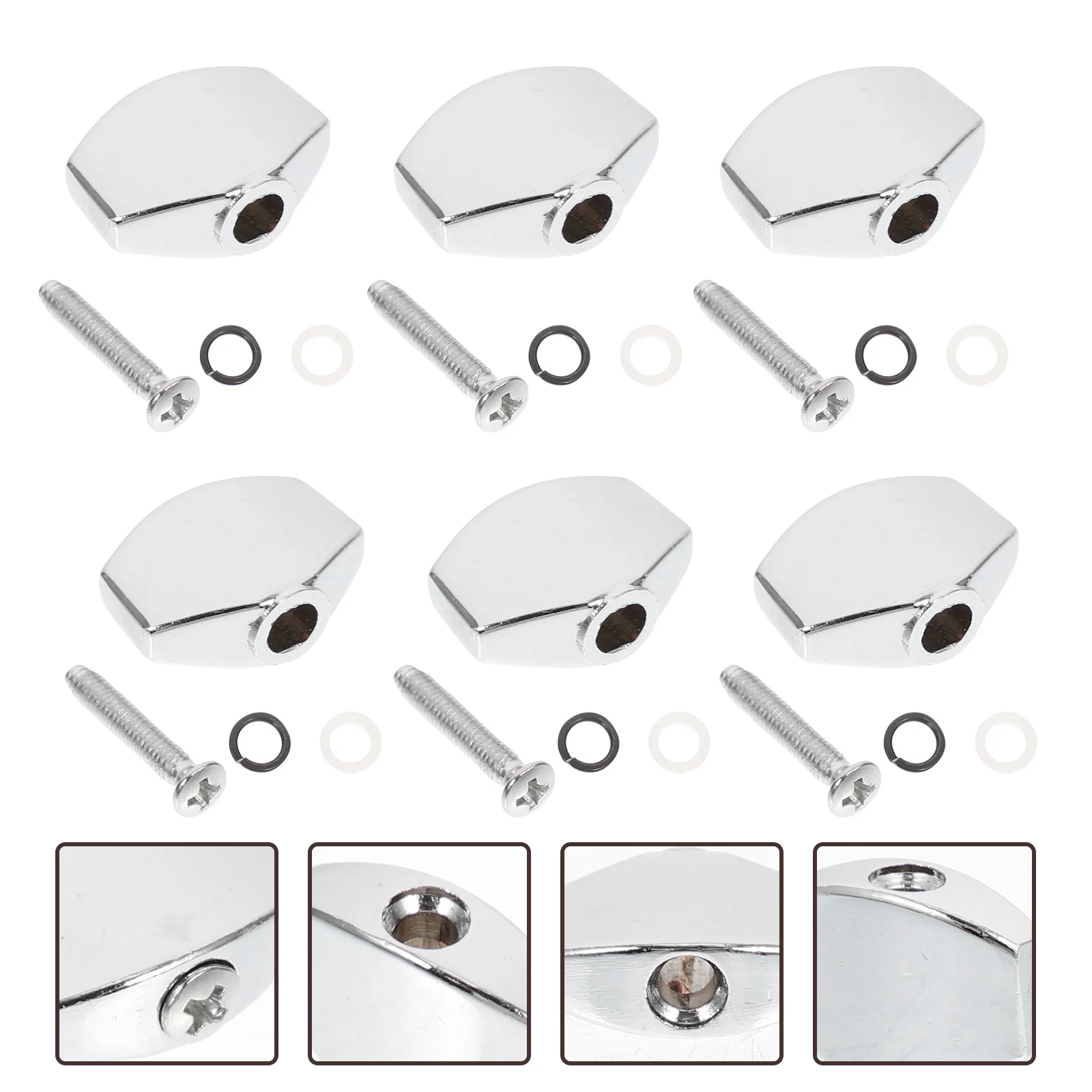 

Alloy Guitar Tuning Handles Zinc Metal String Tuner Caps Lock Function Durable Replacement Parts For Electric Acoustic Folk