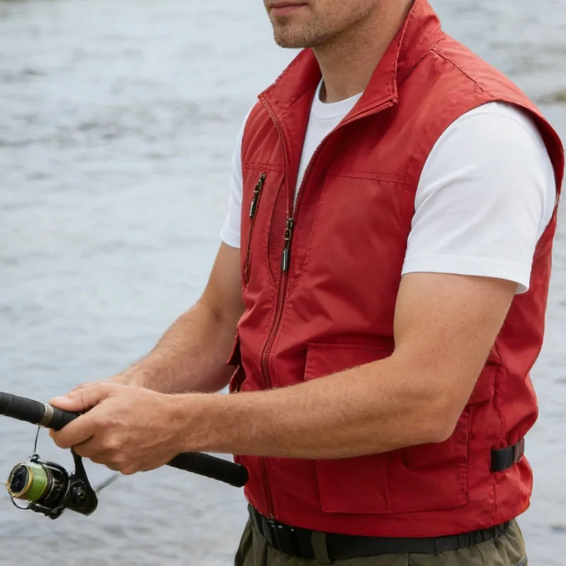 

Men's Casual Vest Breathable Multi Pocket Outdoor Cycling Hiking Camping Tourism Mountaineering Sports Men's Sleeveless Jacket