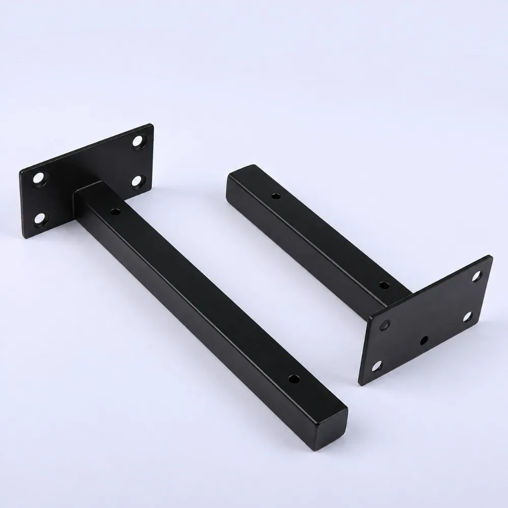 L Shape Floating Shelf Bracket with Screws Heavy Duty Hidden Shelf Support Stainless Steel Wall Mounted DIY Shelf Board