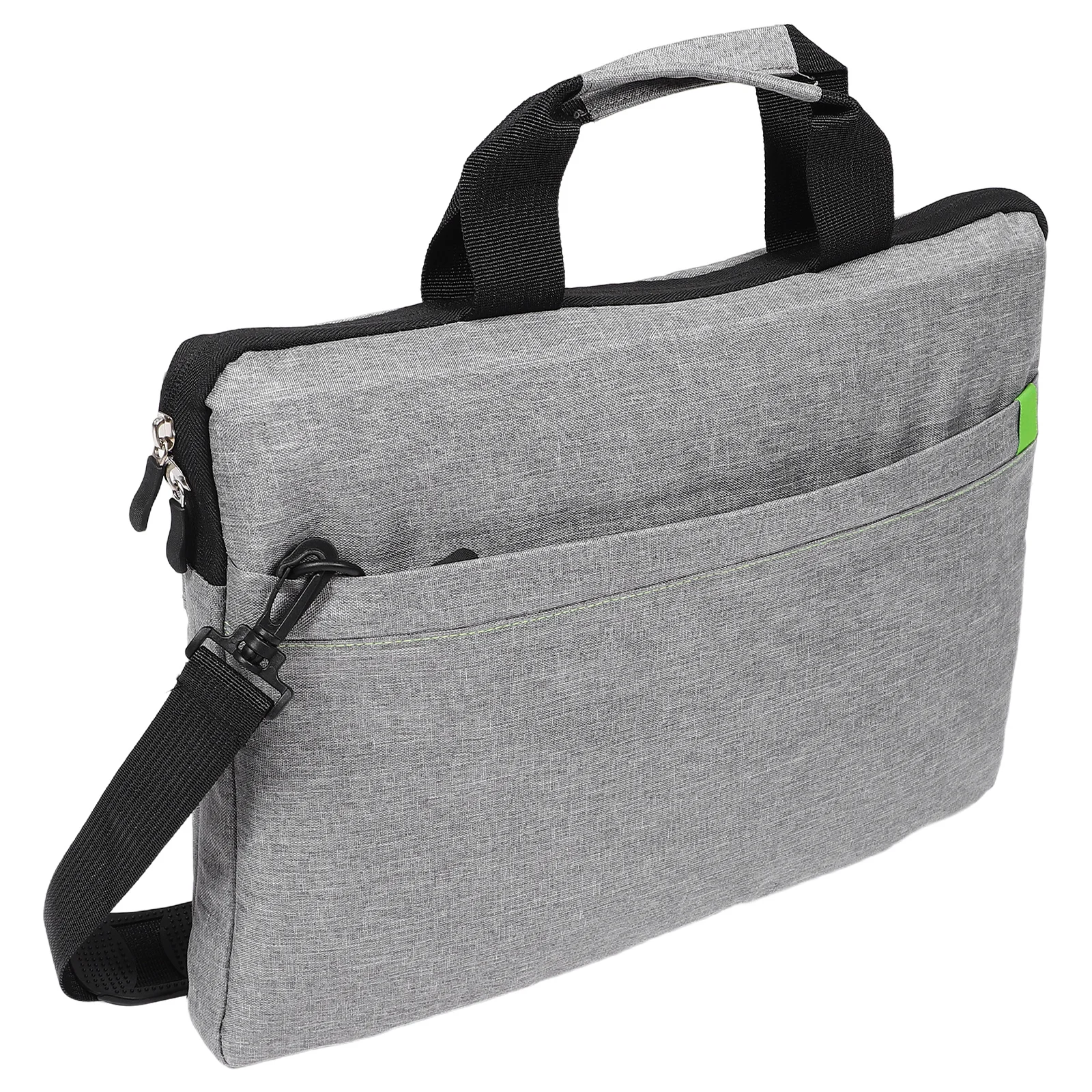 حقيبة كمبيوتر محمول ذات سعة كبيرة بلون سادة وخفيفة الوزن وحقيبة كتف كروس للمكتب والسفر وحقيبة عمل للكمبيوتر