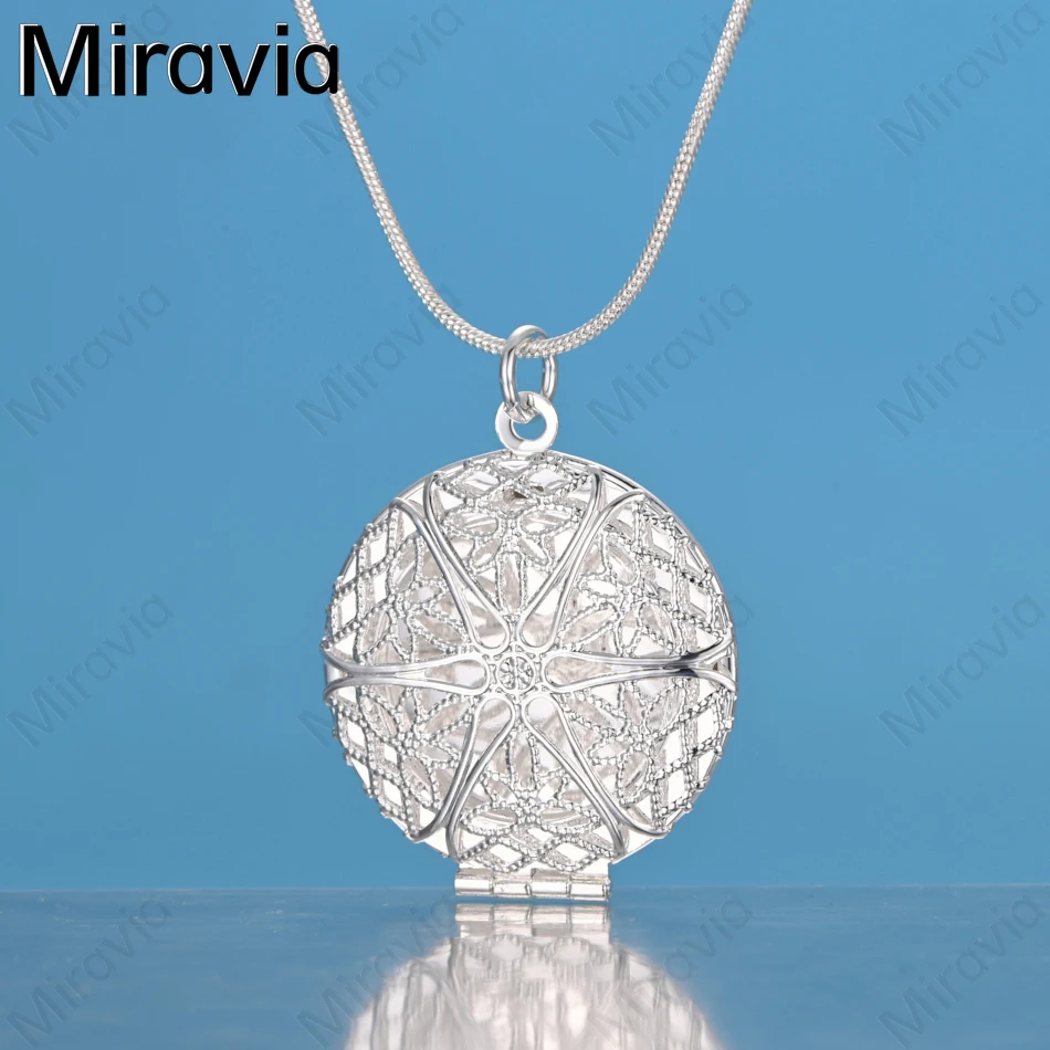 

Miravia 925 Sterling Silver Double-Opening Star Box Pendant Necklace For Women, Exquisite And Cute Wedding Party Jewelry