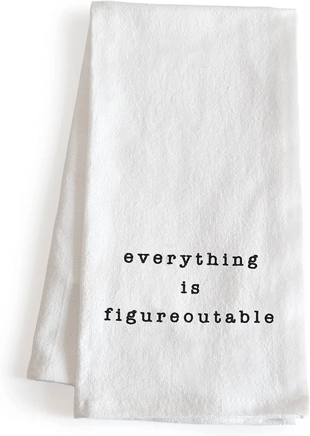 Everything is Figureoutable Funny Kitchen Towel Saying 18x24 Inch, Kitchen Funny Dish Towel, Funny Saying Kitchen Towels, Funny