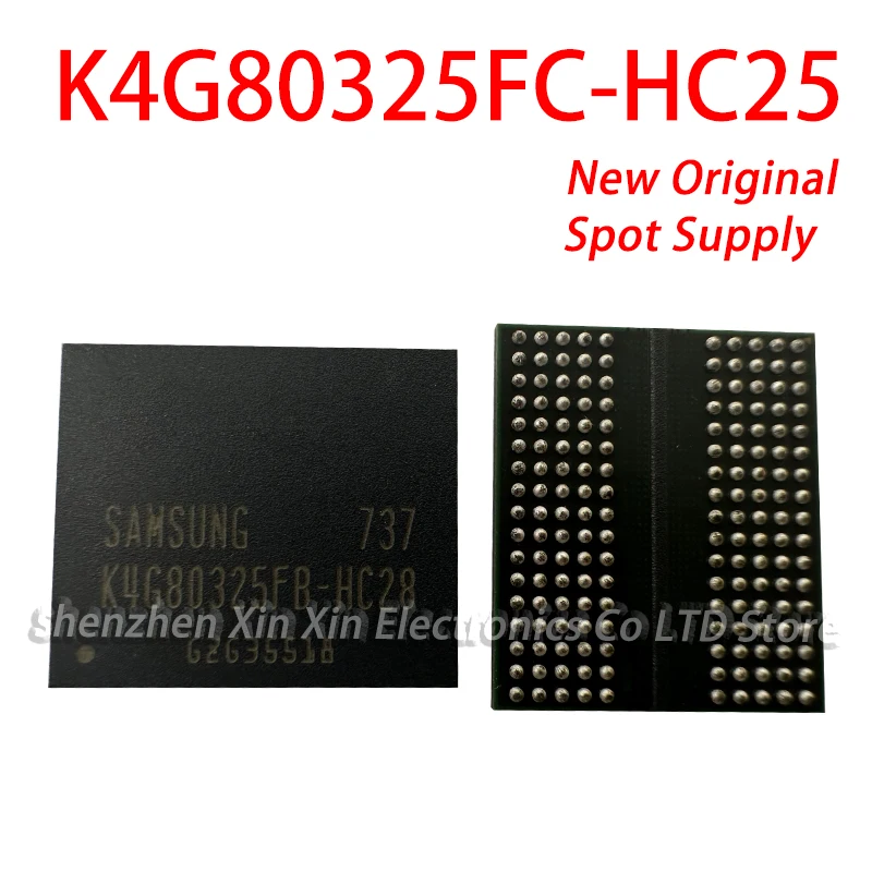 -(1piece)100% test K4G80325FC-HC25 K4G80325FB-HC22 K4G80325FC HC25 K4G80325FB HC22 BGA Chipset