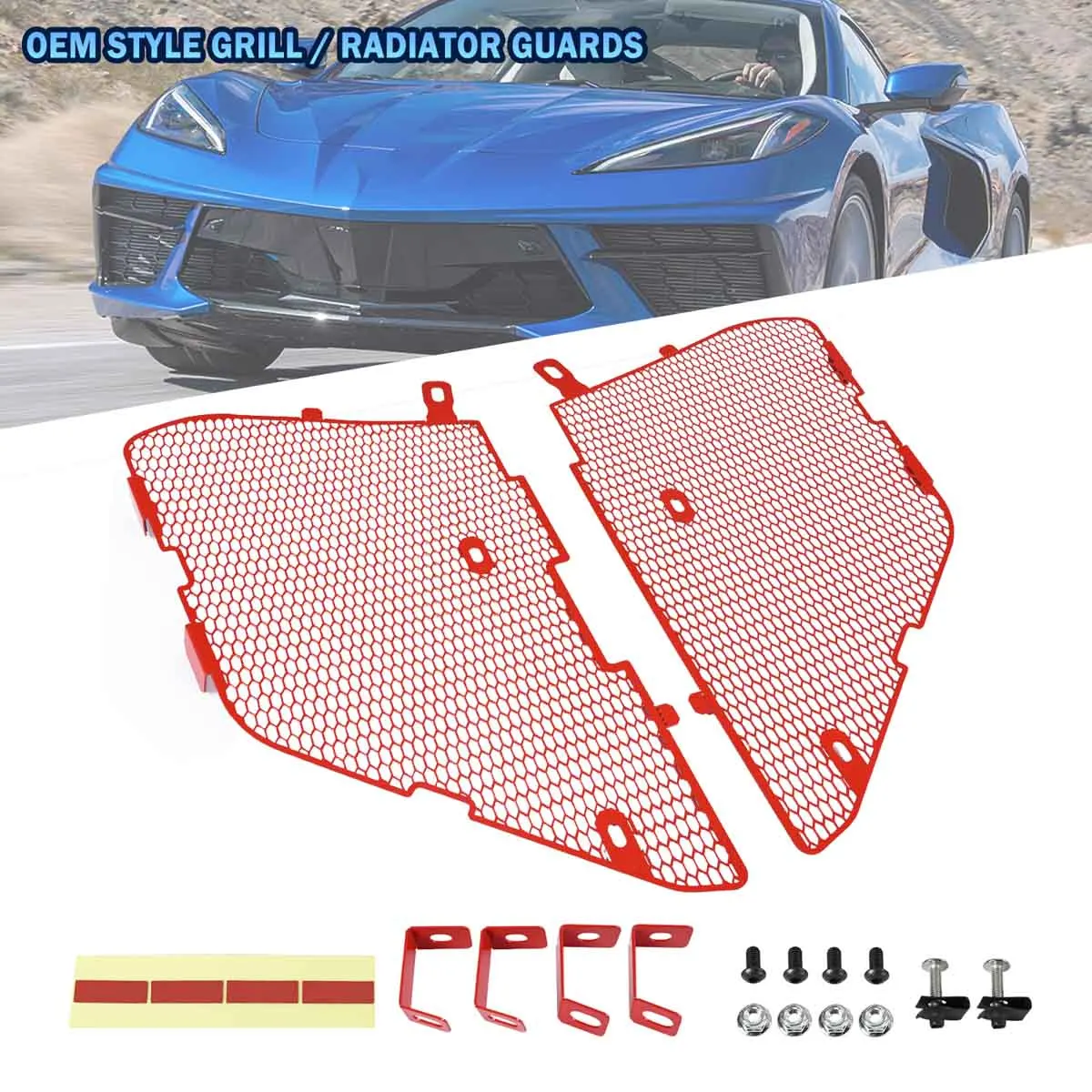 

Защитная решетка радиатора, защитная передняя решетка впускного отверстия, защитный костюм, защитные аксессуары для Corvette C8 2020-up