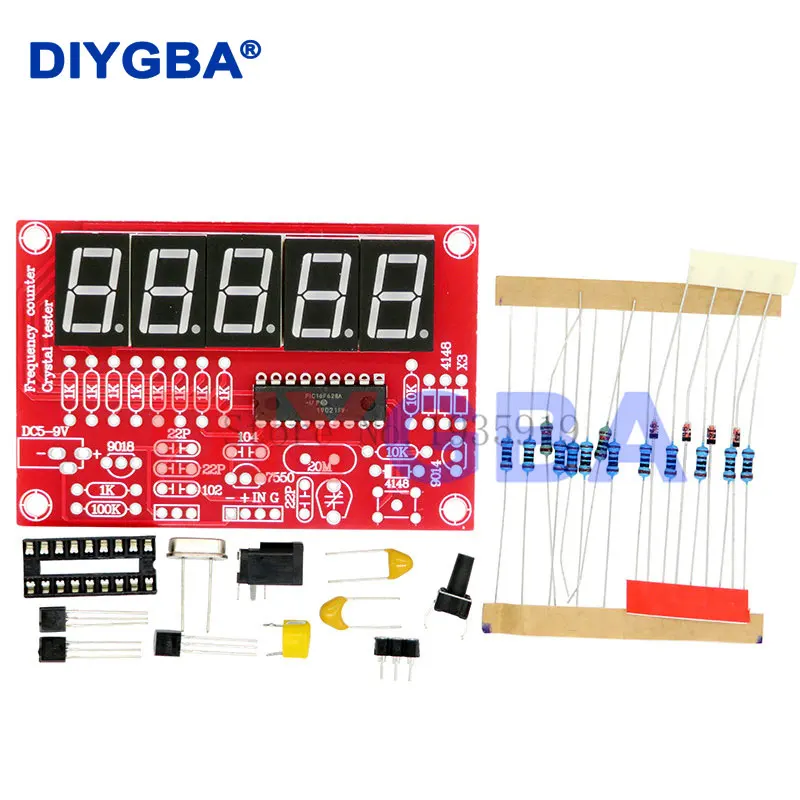 1 Hz-50 MHz cyfrowy oscylator kwarcowy LED licznik częstotliwości Tester zestaw do samodzielnego montażu 5 cyfr wysokiej precyzji cyfrowy miernik częstotliwości moduł
