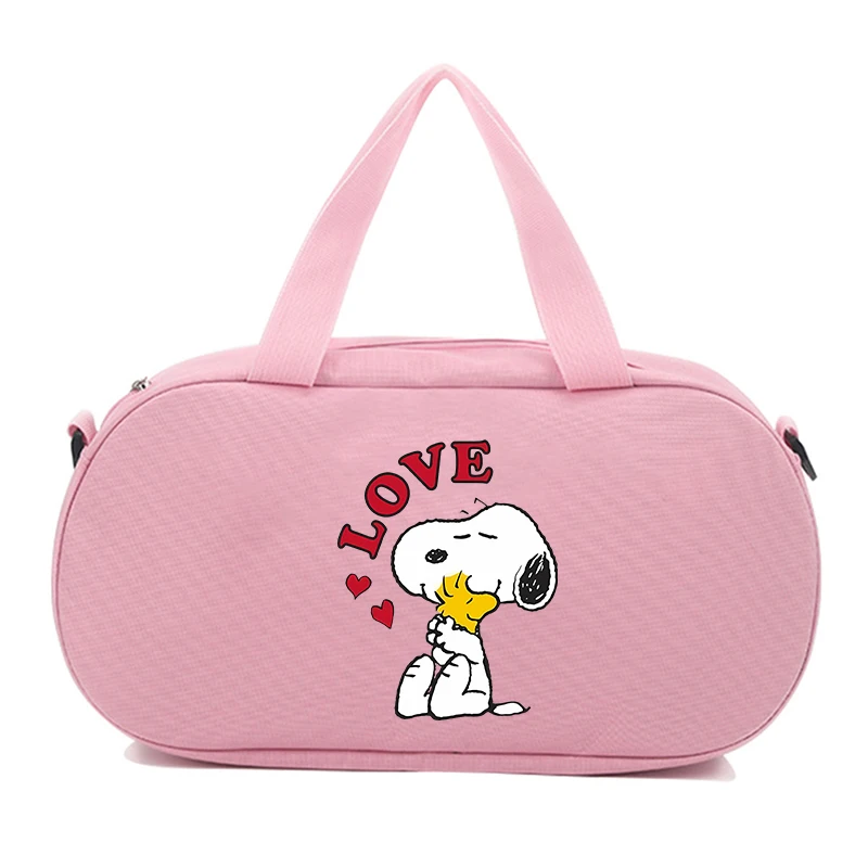 Snoopys Carry on Travel Bag Large Capacity Cartoon Dog Fitness Sports Yoga Bags Anime Duffel Handbag Clothes Storage Gifts