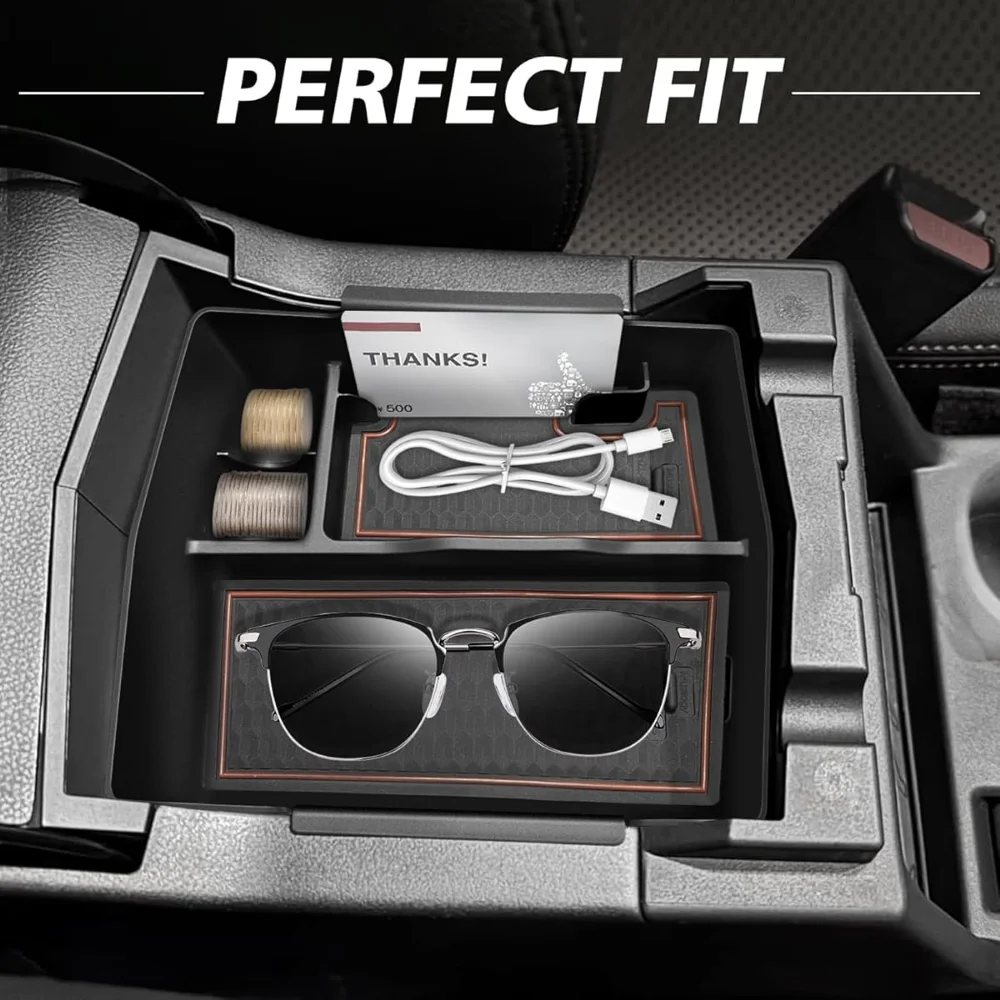 Car Interior Accessories Center Console Tray Armrest Storage Box Divider ABS Black Functional Car Tray For Subaru Forester 2025