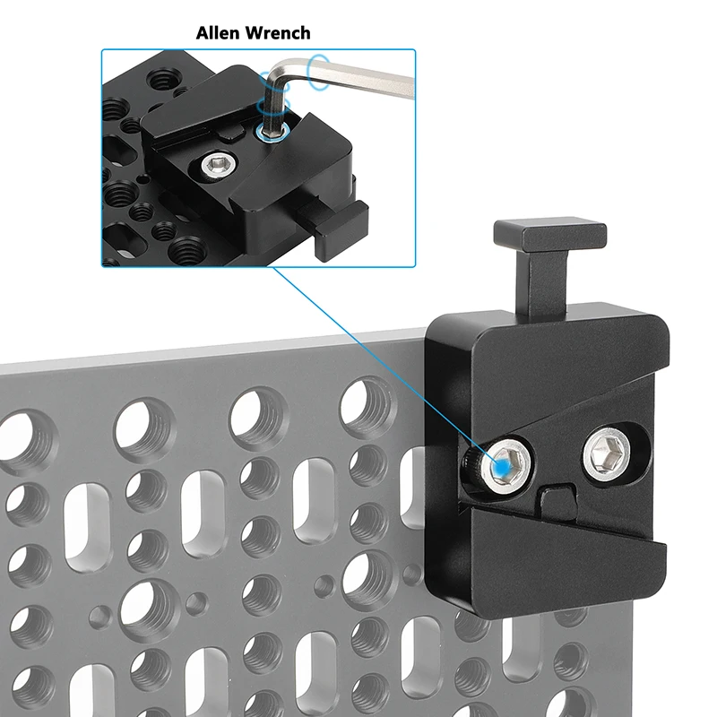 CAMVATE V-Lock Quick Release Base Station and Wedge Kit With 1/4 Mounting Threads Holes For Camera Cage Rig Battery Accessory