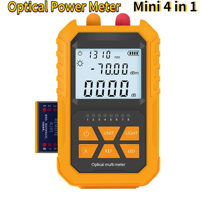 

New Mini 4 in 1 High Precision Fiber Optic Equipment VFL 1-15mW Rj45 Cable Tester All in One Mini OPM Ftth Optical Power Meter