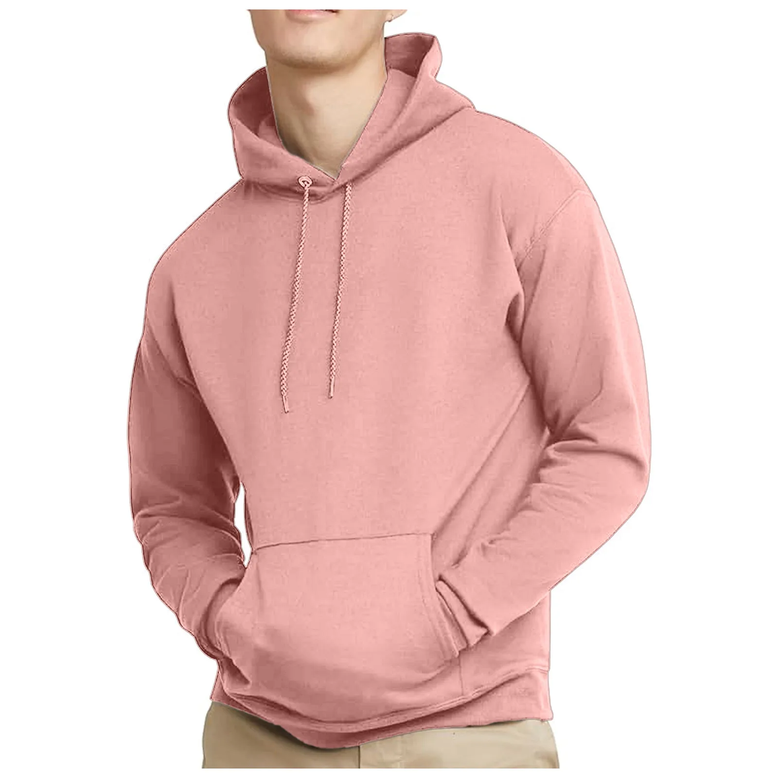 Midweight Hooded Hip Hop Solid Color Oversized Hoody Loose Sweatshirt Crewneck Fleece Hoodies Sweatshirt For Men Poleron Hombre