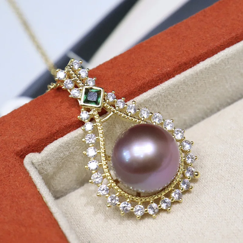 Freshwater Pearl Pendant Necklace for Women Autumn Korean Version 9-10mm Light Luxury Niche Design Fashion Versatile 294